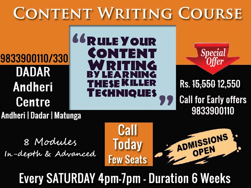creative writing courses mumbai